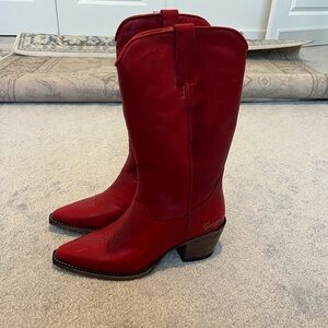 Steve Madden Red Heeled Boots